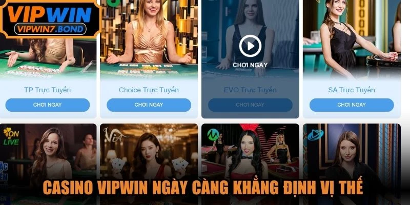 Casino VIPWIN ngày càng khẳng định vị thế trên thị trường giải trí trực tuyến