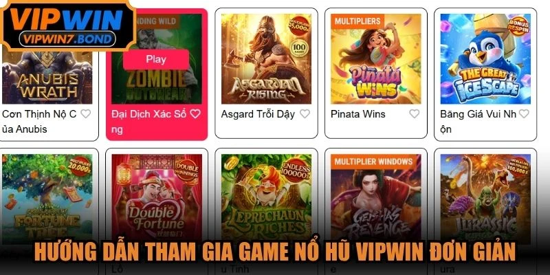 Hướng dẫn tham gia game nổ hũ VIPWIN đơn giản