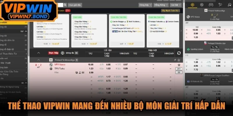 Thể thao VIPWIN mang đến rất nhiều bộ môn giải trí hấp dẫn