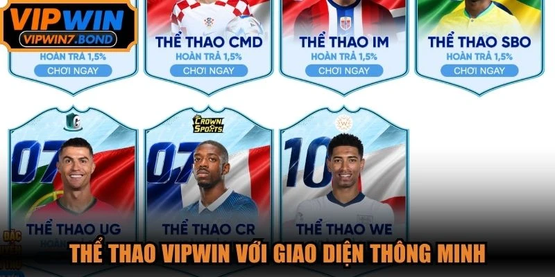 Thể thao VIPWIN với giao diện thông minh