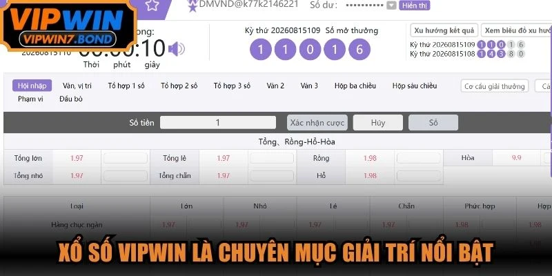 Xổ số VIPWIN là một trong những chuyên mục giải trí nổi bật